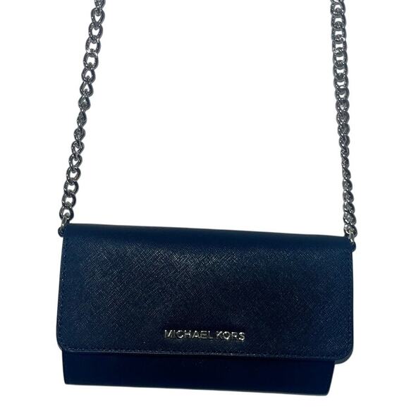 MICHAEL Michael Kors Handbags - EUC Michael Kors Crossbody Purse - Black Leather with Gold Chain Strap